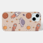 Coques Case-Mate iPhone Conception de motif transparent d'espace extra-atm (Verso (horizontal))