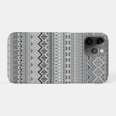 Coques Case-Mate iPhone Conception de motifs aztèques gris blanc (Dos (Horizontal))