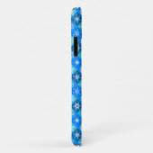 Coques Case-Mate iPhone Conception de motifs de flocons de neige bleus mig (Dos/Droite)