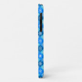 Coques Case-Mate iPhone Conception de motifs de flocons de neige bleus mig (Dos/Gauche)