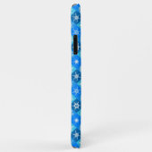 Coques Case-Mate iPhone Conception de motifs de flocons de neige bleus mig (Dos/Droite)