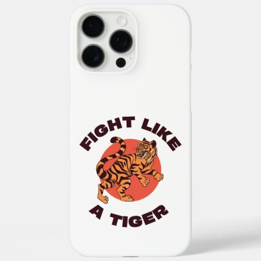 Coques Case-Mate iPhone Conception de motivation Combattez comme un tigre (Verso)