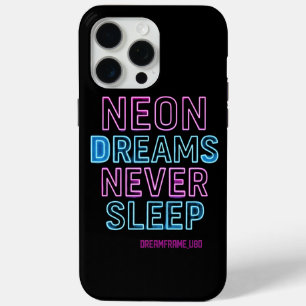 Coque iPhone 15 Pro Max Conception de motivation cyberpunk néon