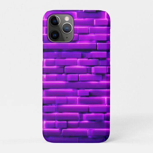 Coques Case-Mate iPhone Conception de mur de brique néon futuriste (Dos)