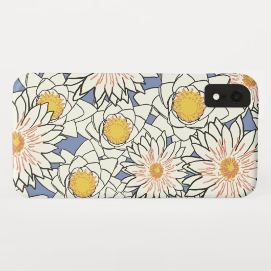 Coques Case-Mate iPhone Conception de nénuphar (Dos (Horizontal))