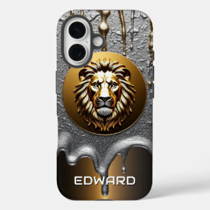 Coques iPhone 16 Conception de nom personnalisé Roi Lion 🦁