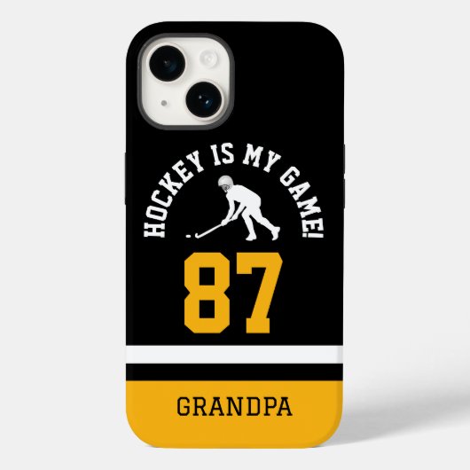 Coques Case-Mate iPhone Conception de numéro de maillot de grand-père de h (Verso)