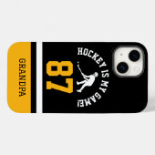 Coques Case-Mate iPhone Conception de numéro de maillot de grand-père de h (Verso (horizontal))