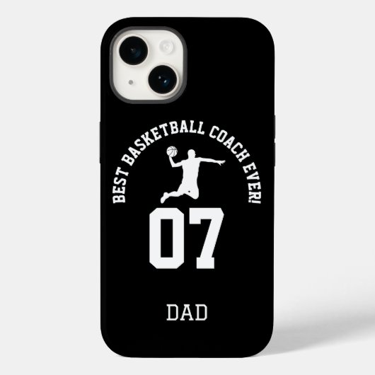 Coques Case-Mate iPhone Conception de numéro de maillot d'entraîneur de ba (Verso)