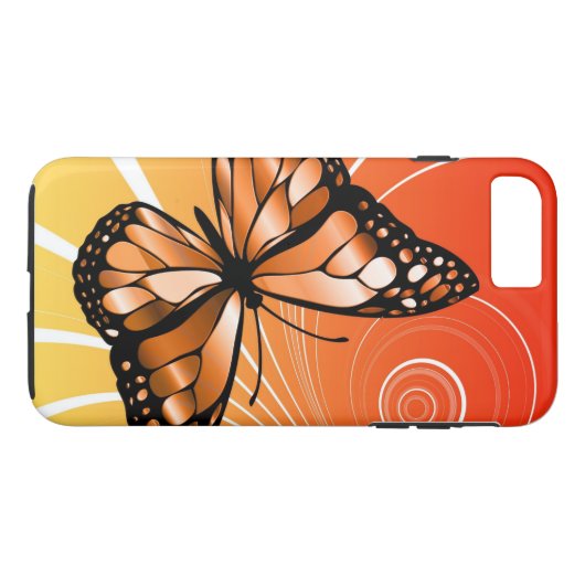 Coques Case-Mate iPhone Conception de papillon de cercle (Dos (Horizontal))