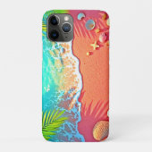 Coques Case-Mate iPhone Conception de paradis de plage de sable rose (Dos)