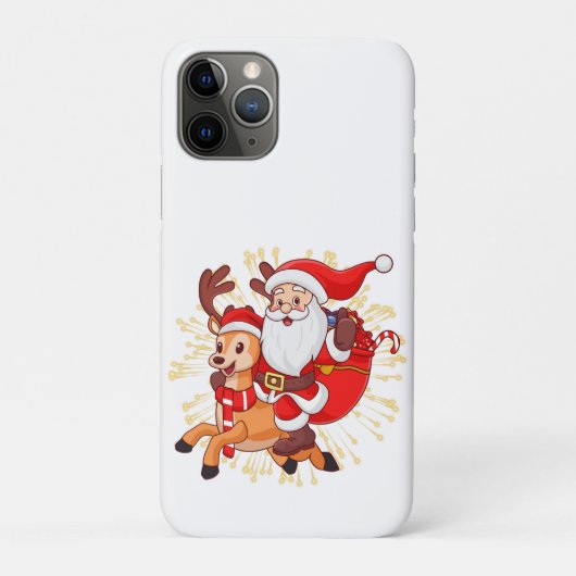Coques Case-Mate iPhone **"Conception de Père Noël ludique – Amusant et Fe (Dos)