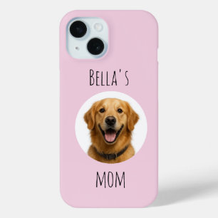 Coque Pour iPhone 15 Conception de photo et de nom de maman de chien pe