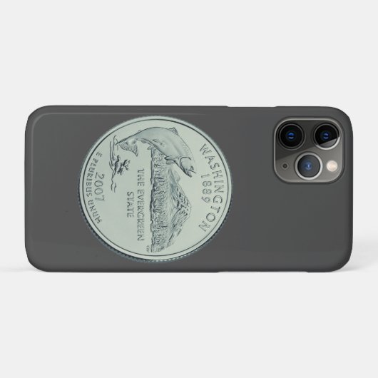 Coques Case-Mate iPhone Conception de pièce de Washington teintée (Dos (Horizontal))