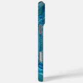 Coques Case-Mate iPhone Conception de pierre de cristal d'agate géode bleu (Verso / Droite)