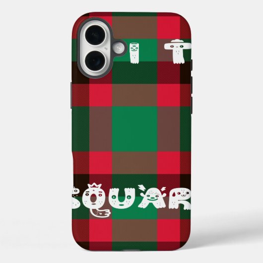 Coques Case-Mate iPhone Conception de plaid couleur rouge et vert tartan (Verso)