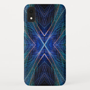 Case-Mate iPhone Case Conception de plume fractale bleue