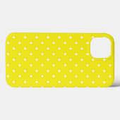 Coques Case-Mate iPhone Conception de points Polka Jaune (Verso (horizontal))