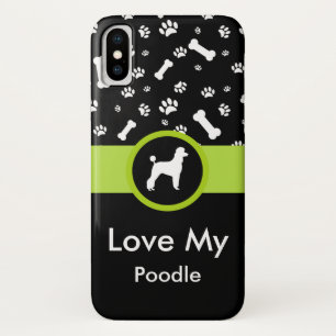 Coque iPhone X Conception de race de chien de caniche