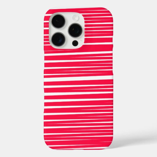 Coques Case-Mate iPhone Conception de rayures en rouge et blanc (Verso)