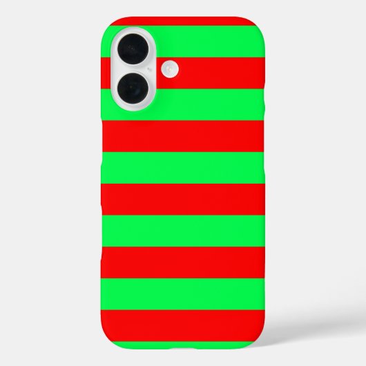 Coques Case-Mate iPhone Conception de rayures rouges et vertes (Verso)