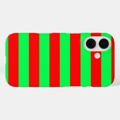 Coques Case-Mate iPhone Conception de rayures rouges et vertes (Verso (horizontal))