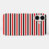 Coques Case-Mate iPhone Conception de rayures rouges noires et blanches (Verso (horizontal))