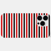 Coques Case-Mate iPhone Conception de rayures rouges noires et blanches (Verso (horizontal))