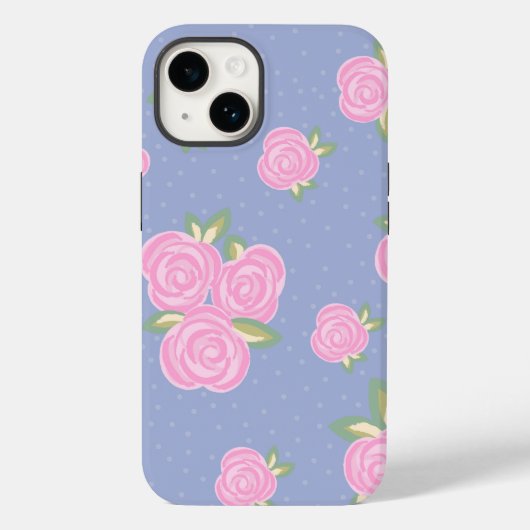 Coques Case-Mate iPhone Conception de rose antique romantique (Verso)