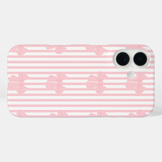 Coques Case-Mate iPhone Conception de ruban rose pour iPhone 16 (Verso (horizontal))