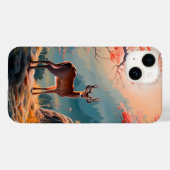 Coques Case-Mate iPhone Conception de scène forestière avec cerfs automnal (Verso (horizontal))