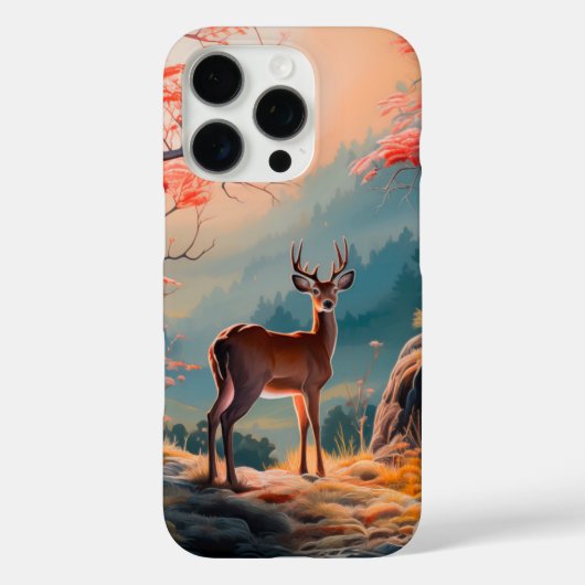 Coques Case-Mate iPhone Conception de scène forestière avec cerfs automnal (Verso)
