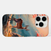 Coques Case-Mate iPhone Conception de scène forestière avec cerfs automnal (Verso (horizontal))