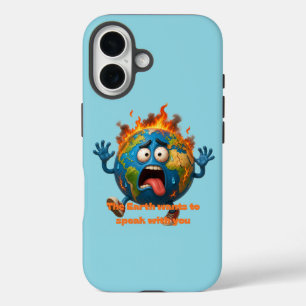 Coques iPhone 16 Conception de sensibilisation au changement climat