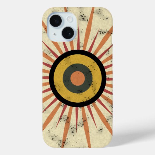 Coques Case-Mate iPhone Conception de soleil levant rétro bohème (Verso)