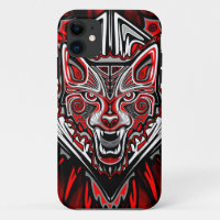Conception de totem tribal Haida Loup