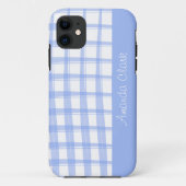 Coques Case-Mate iPhone Conception de treillis bleu simplement moderne (Dos)