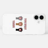 Coques Case-Mate iPhone Conception de trio de pattes de chat aux haricots (Verso (horizontal))