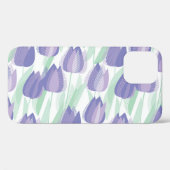 Coques Case-Mate iPhone Conception de tulipe : violet clair floral. (Verso (horizontal))