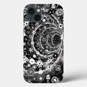 Case-Mate iPhone Case Conception de tunnel floral noir et blanc