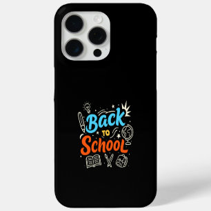 Coque iPhone 15 Pro Max Conception de typographie colorée pour la rentrée