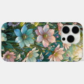 Coques Case-Mate iPhone Conception de verre floral (Verso (horizontal))