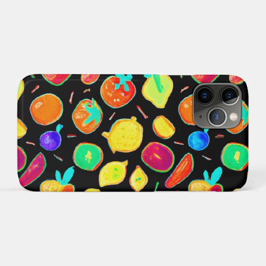 Coques Case-Mate iPhone Conception de vision de néon fruité (Dos (Horizontal))