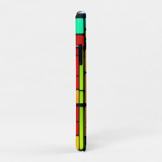 Coques Case-Mate iPhone Conception de vitrail avec chat (Dos/Droite)