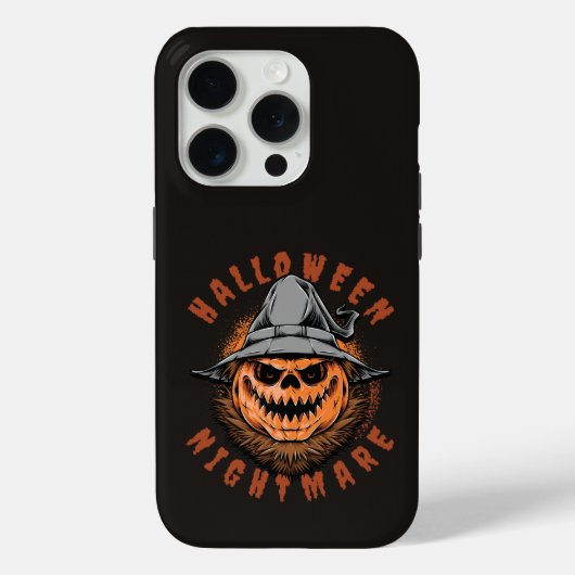 Coques Case-Mate iPhone Conception d'épouvantail de citrouille d'Halloween (Verso)