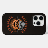 Coques Case-Mate iPhone Conception d'épouvantail de citrouille d'Halloween (Verso (horizontal))