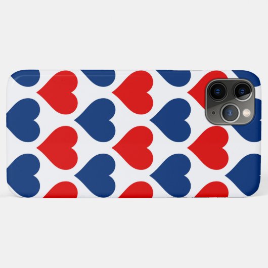 Coques Case-Mate iPhone Conception des coeurs patriotiques (Dos (Horizontal))