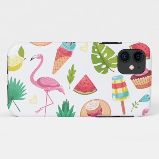 Coques Case-Mate iPhone Conception d'été tropicale (Dos (Horizontal))