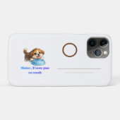 Coques Case-Mate iPhone Conception d'hydratation de chiot heureux (Dos (Horizontal))
