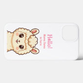 Coques Case-Mate iPhone Conception d'illustration de lama mignon (Verso (horizontal))